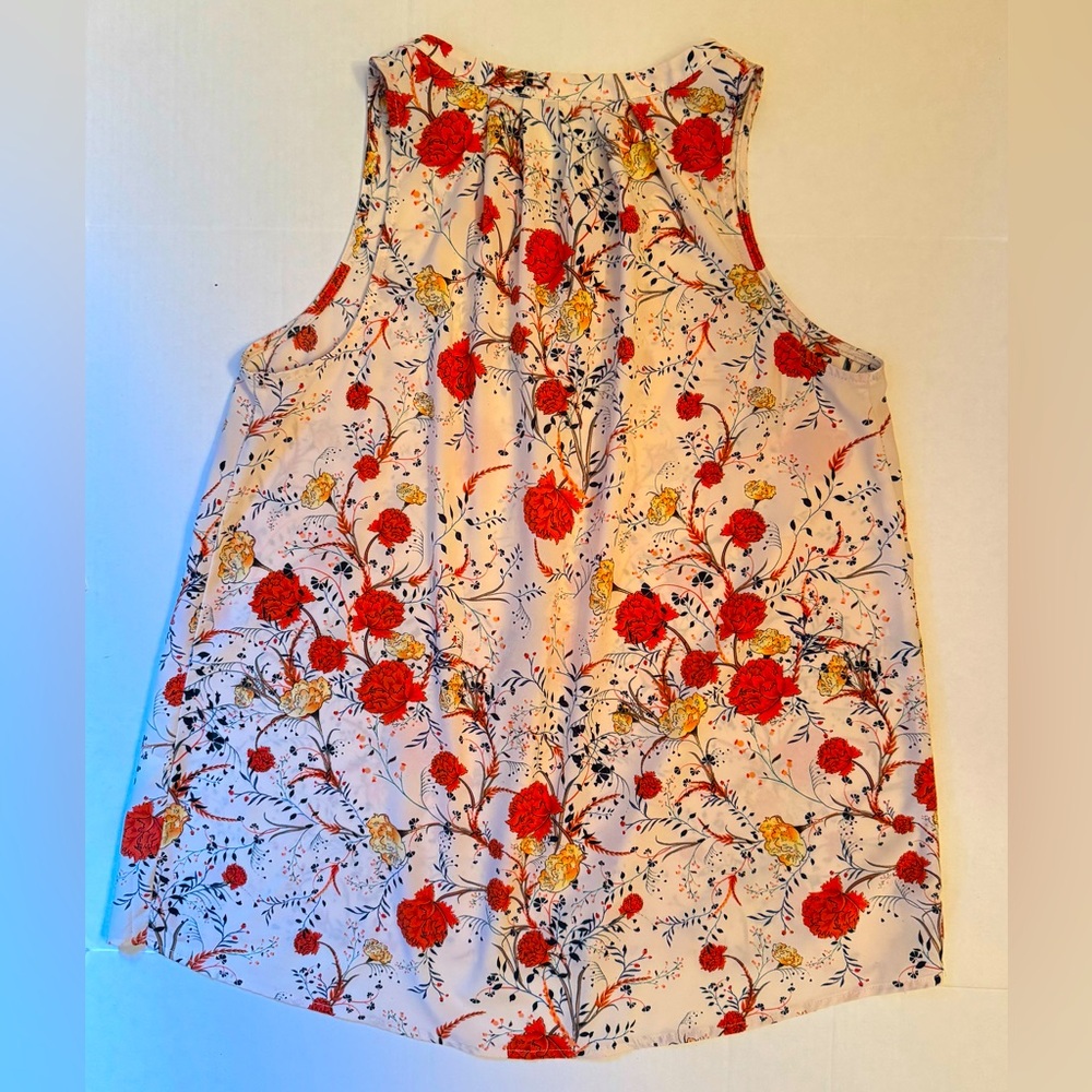 Dalia Floral Print Sleeveless Blouse - Medium, PTP: 19 1/2” - Picture 2 of 4